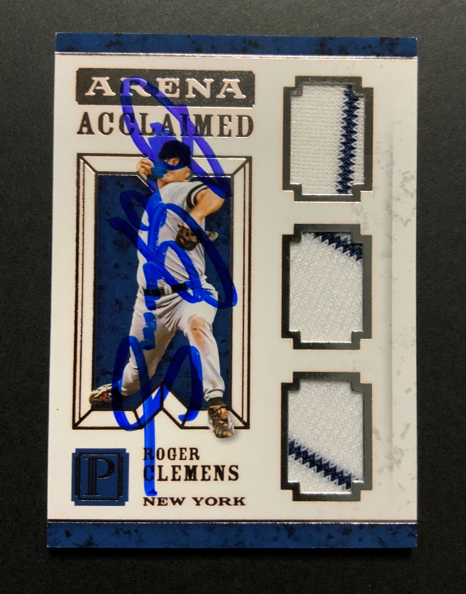 Roger Clemens Autographed Uniform Piece Card 41/99 (1 of 2)