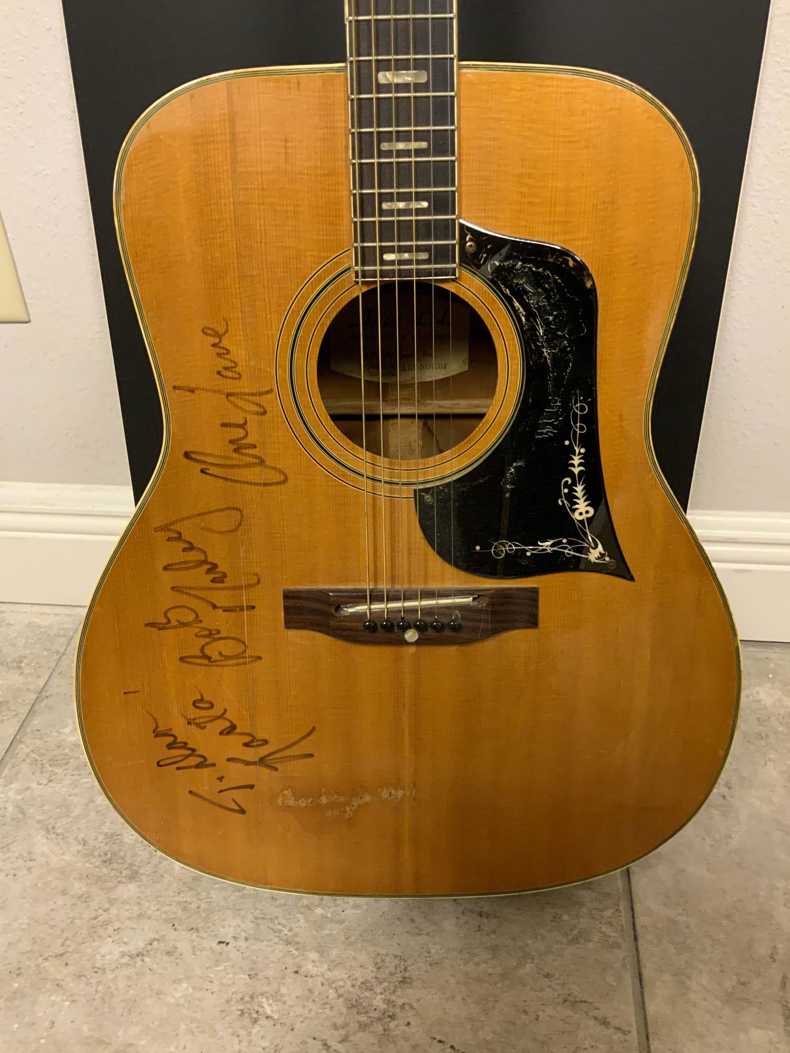 Bob Marley Autographed Guitar (1 of 1)