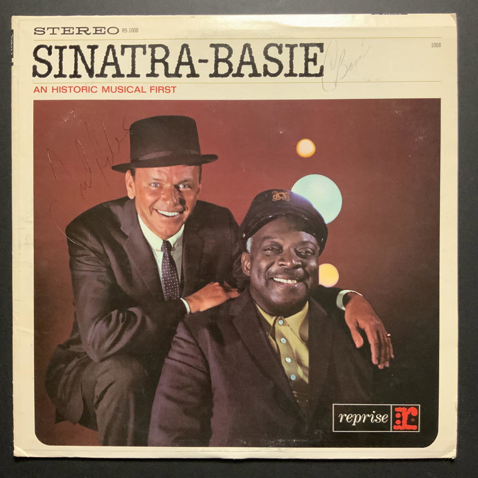 Sinatra, Basie Autographed Album Cover Only: Ask any and all questions before bidding. All framed items take 2 weeks for framing. We ship every day. Once invoice is paid items usually ship within 4 days of payment, unless it is a framed item. So