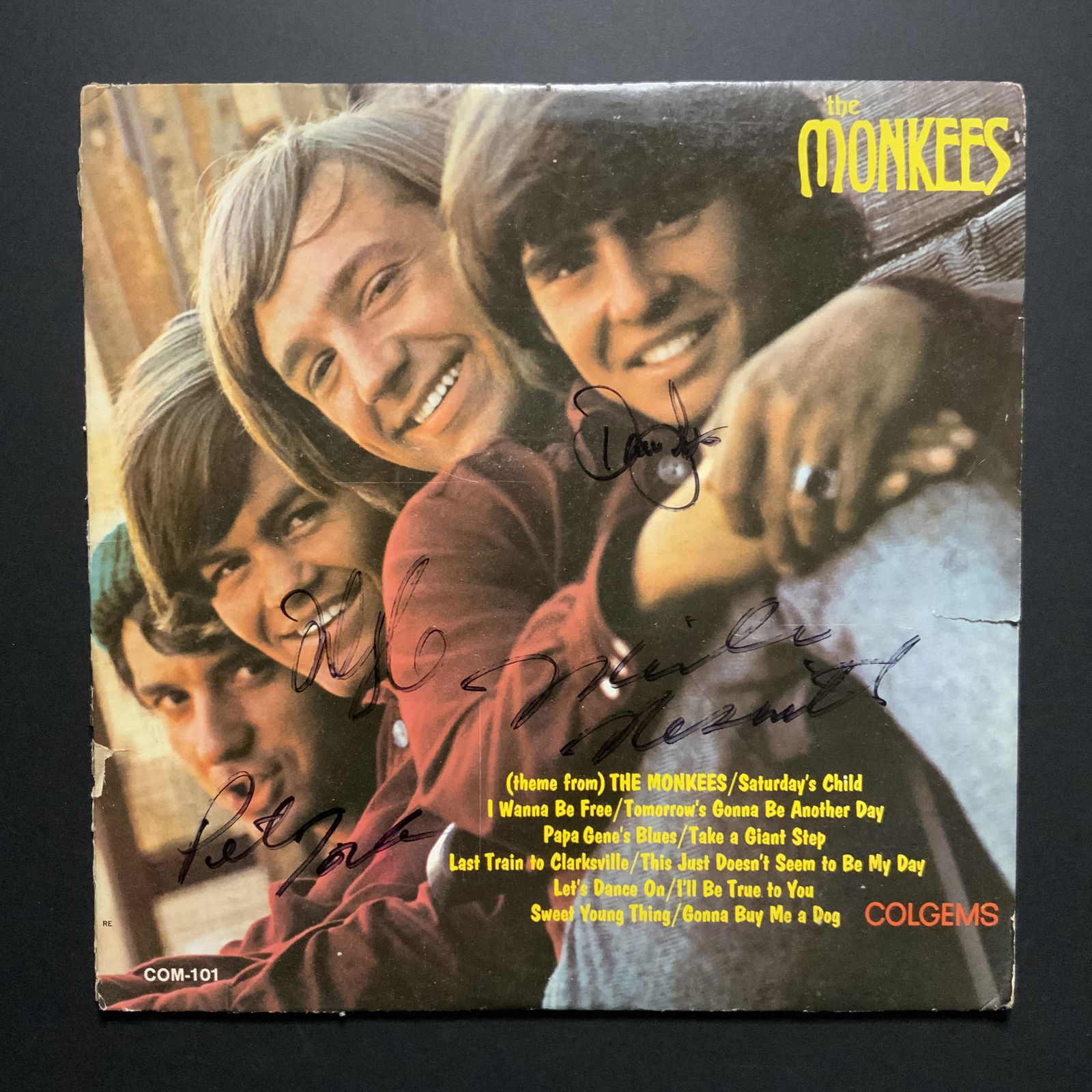 The Monkees Autographed Album Cover Only, signed by all (1 of 1)