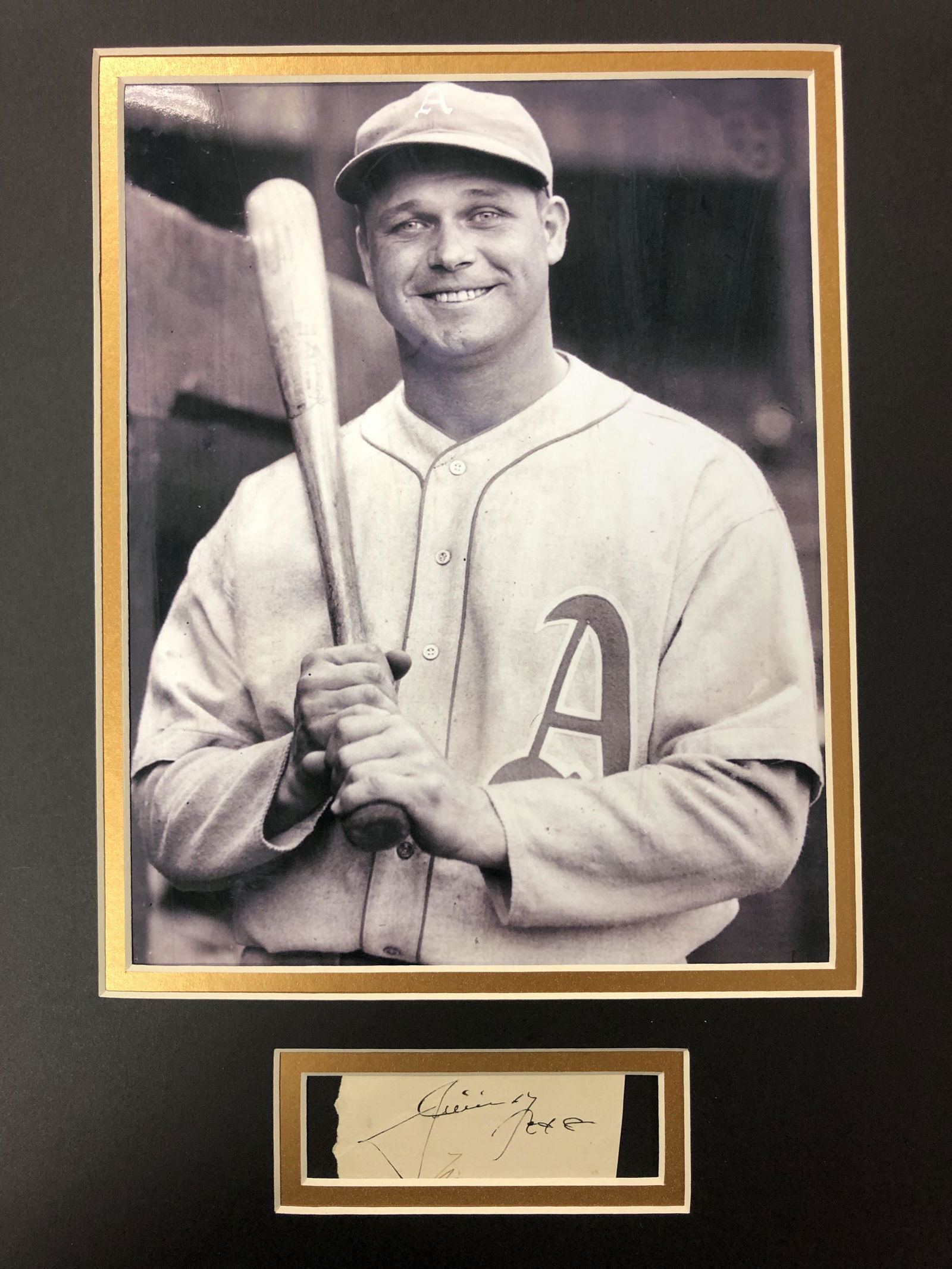 Jimmie Foxx Autographed Display (1 of 1)