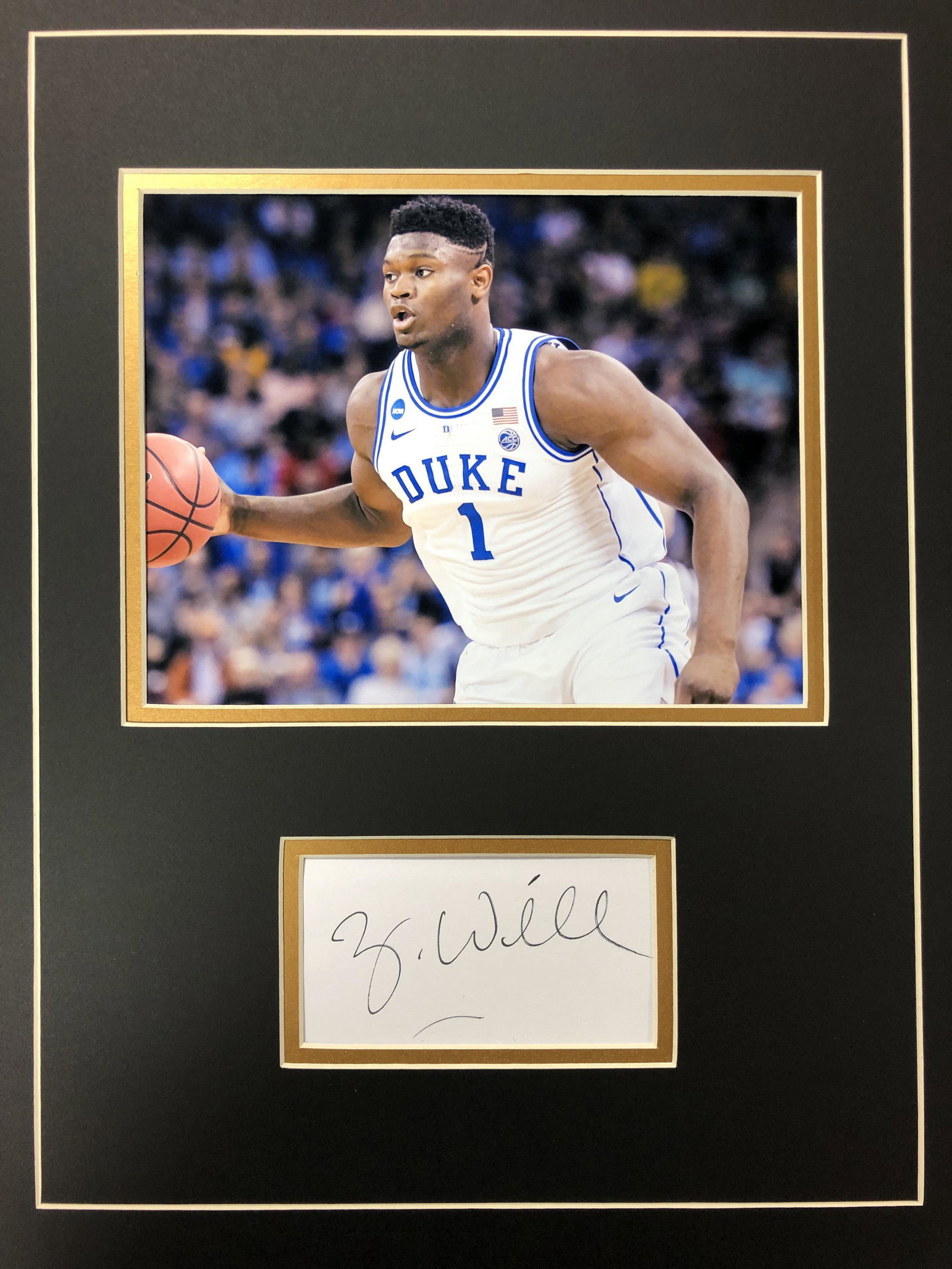 Zion Williamson Autographed Display (1 of 1)
