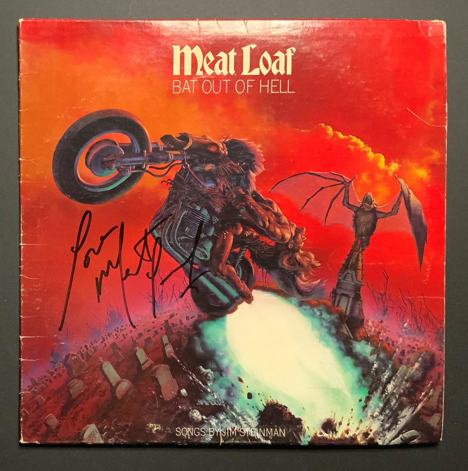 Meat Loaf Autographed Album Cover Only: Ask any and all questions before bidding. All framed items take 2 weeks for framing. We ship every day. Invoices not paid after 3 days are late and will be put in dispute, and at the 7 day mark will b