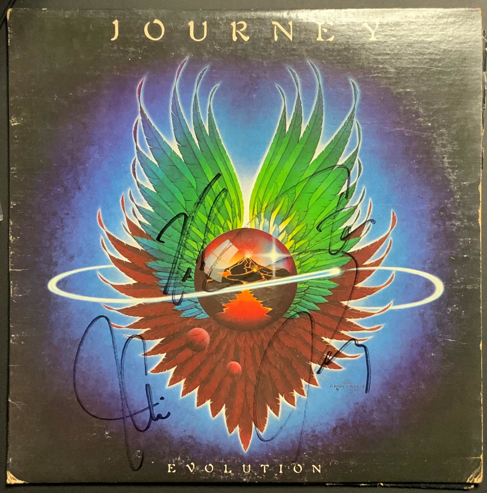 Journey Autographed Album Cover Only, Cain, Perry,: Ask any and all questions before bidding. All framed items take 2 weeks for framing. We ship every day. Invoices not paid after 3 days are late and will be put in dispute, and at the 7 day mark will b