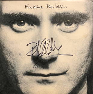 Phil Collins Autographed Album Cover Only: Ask any and all questions before bidding. All framed items take 2 weeks for framing. We ship every day. Invoices not paid after 3 days are late and will be put in dispute, and at the 7 day mark will