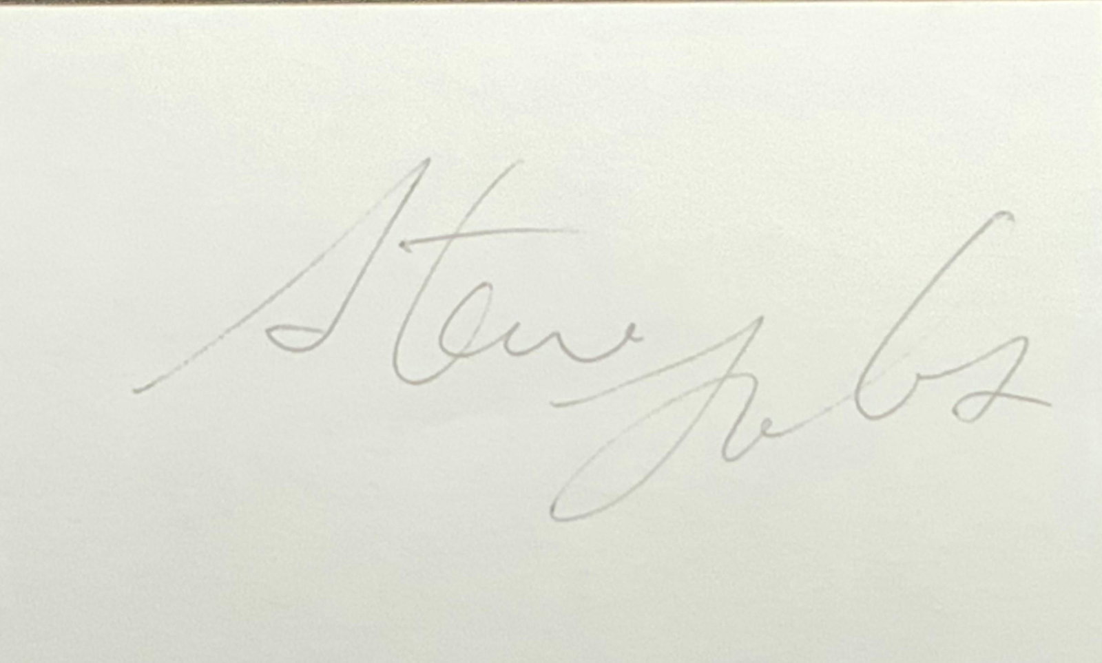 Steve Jobs Autographed card: Ask any and all questions before bidding. All framed items take 2 weeks for framing. We ship every day. Invoices not paid after 3 days are late and will be put in dispute, and at the 7 day mark will b