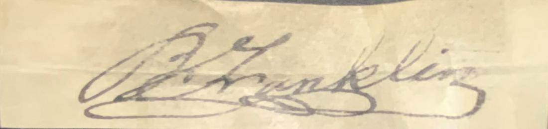 Benjamin Franklin Cut Autograph (1 of 1)