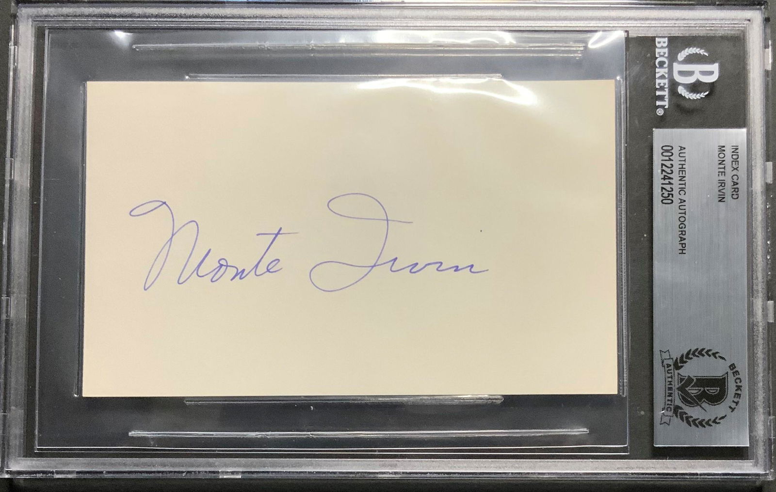 Monte Irvin Beckett Authenticated Autograph (1 of 1)