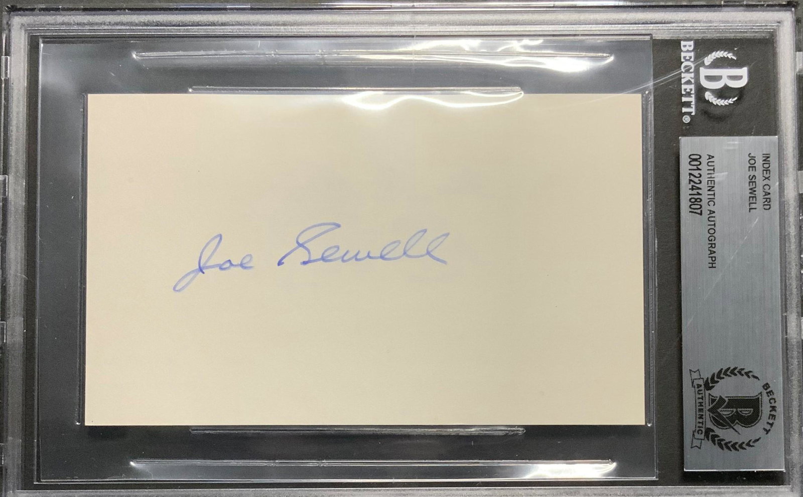Joe Sewell Beckett Authenticated Autograph (1 of 1)