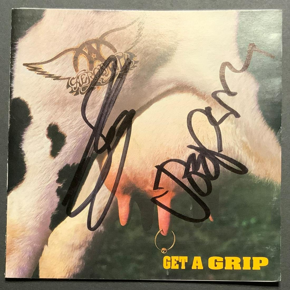 Steven Tyler and Joe Perry Autographed CD Liner Notes (1 of 1)