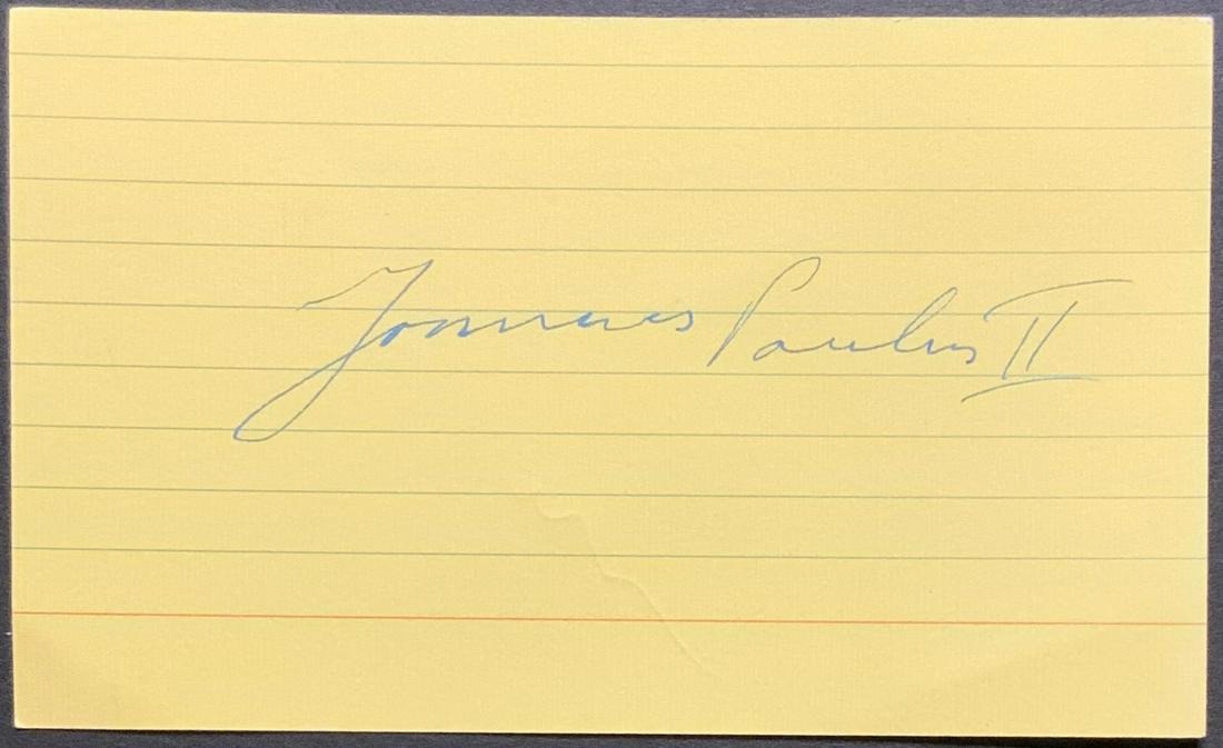 loannes Paulus II (Pope John Paul II) Autograph Card (1 of 1)