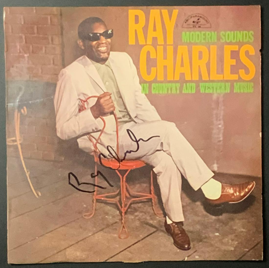 Ray Charles Autographed Album Cover (1 of 1)