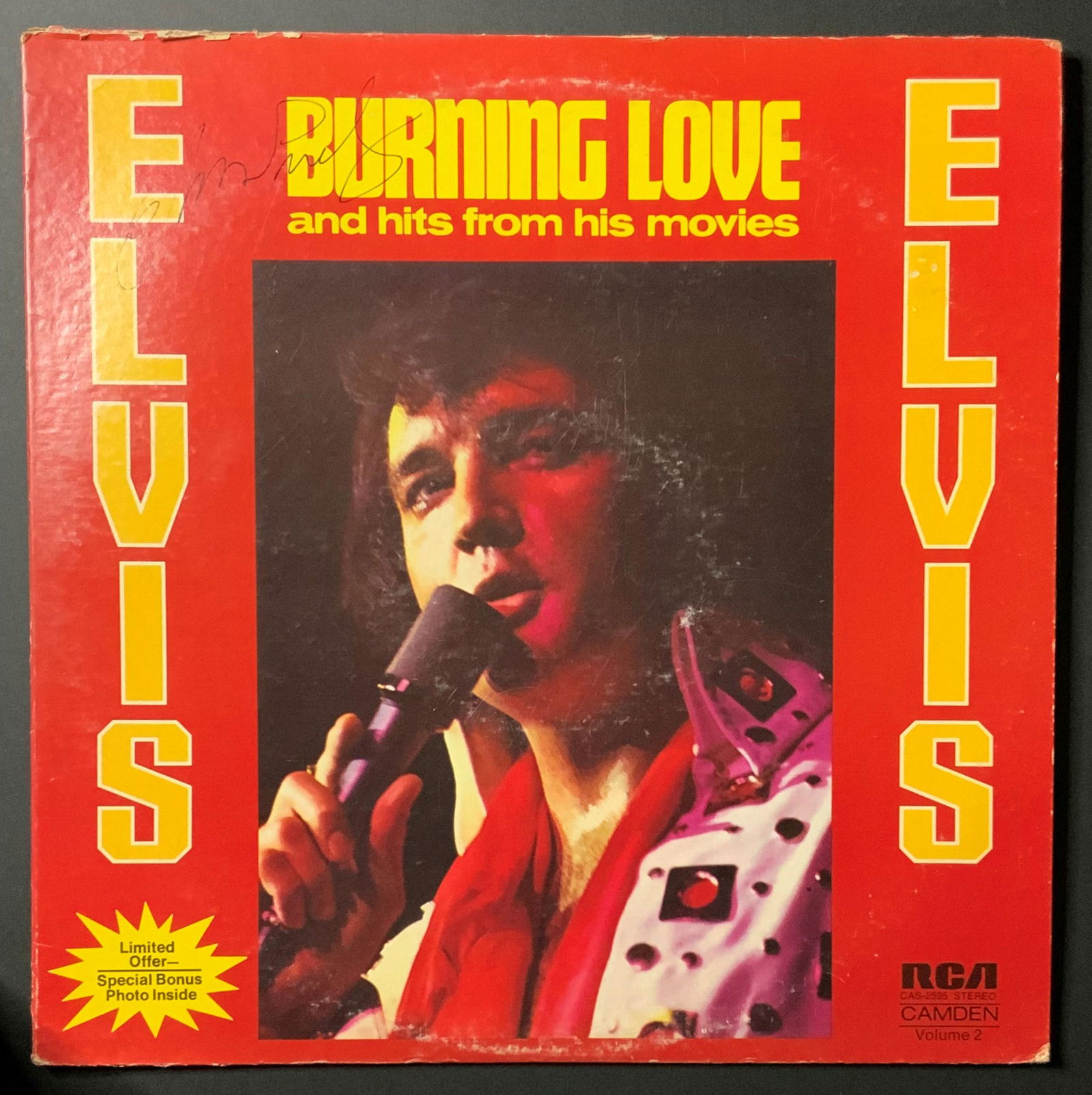 Elvis Presley Autographed Album Cover (1 of 1)