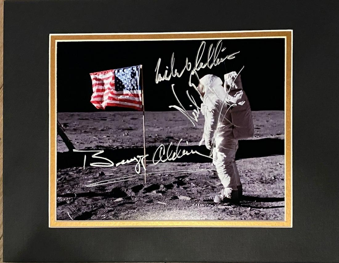 Aldrin, Collins, Armstrong Autographed Display (1 of 1)