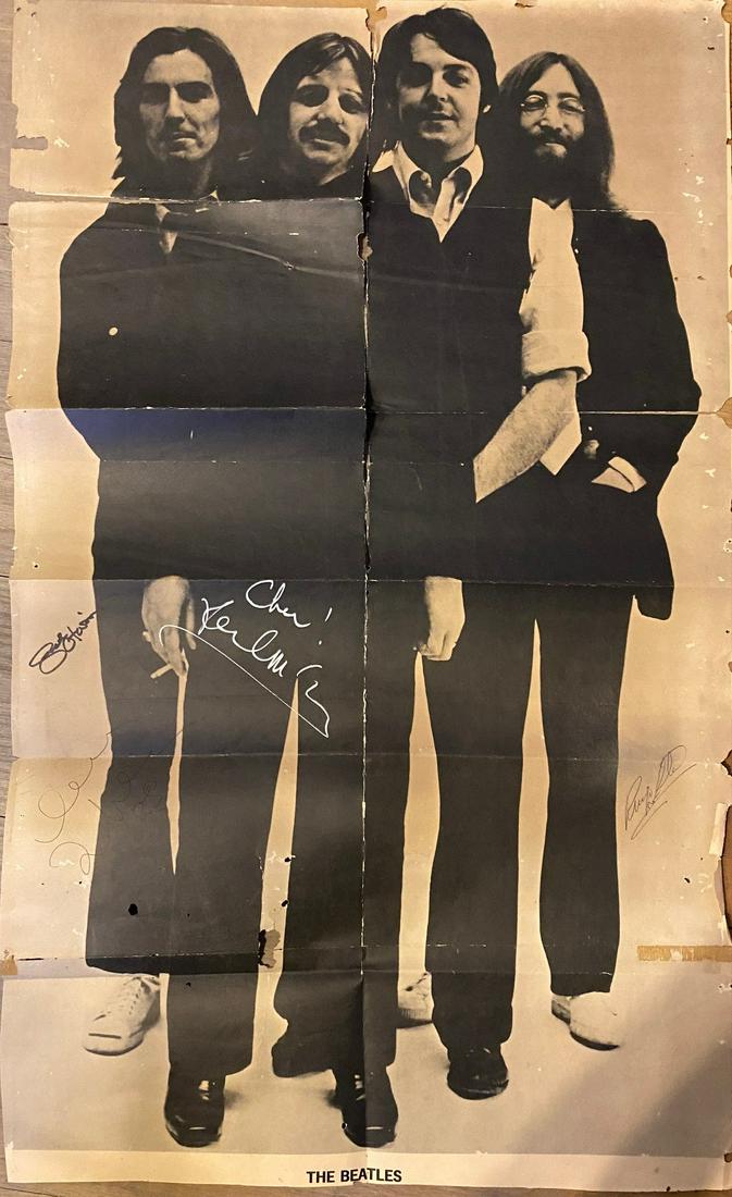 Beatles Autographed Poster, Signed by all (1 of 1)