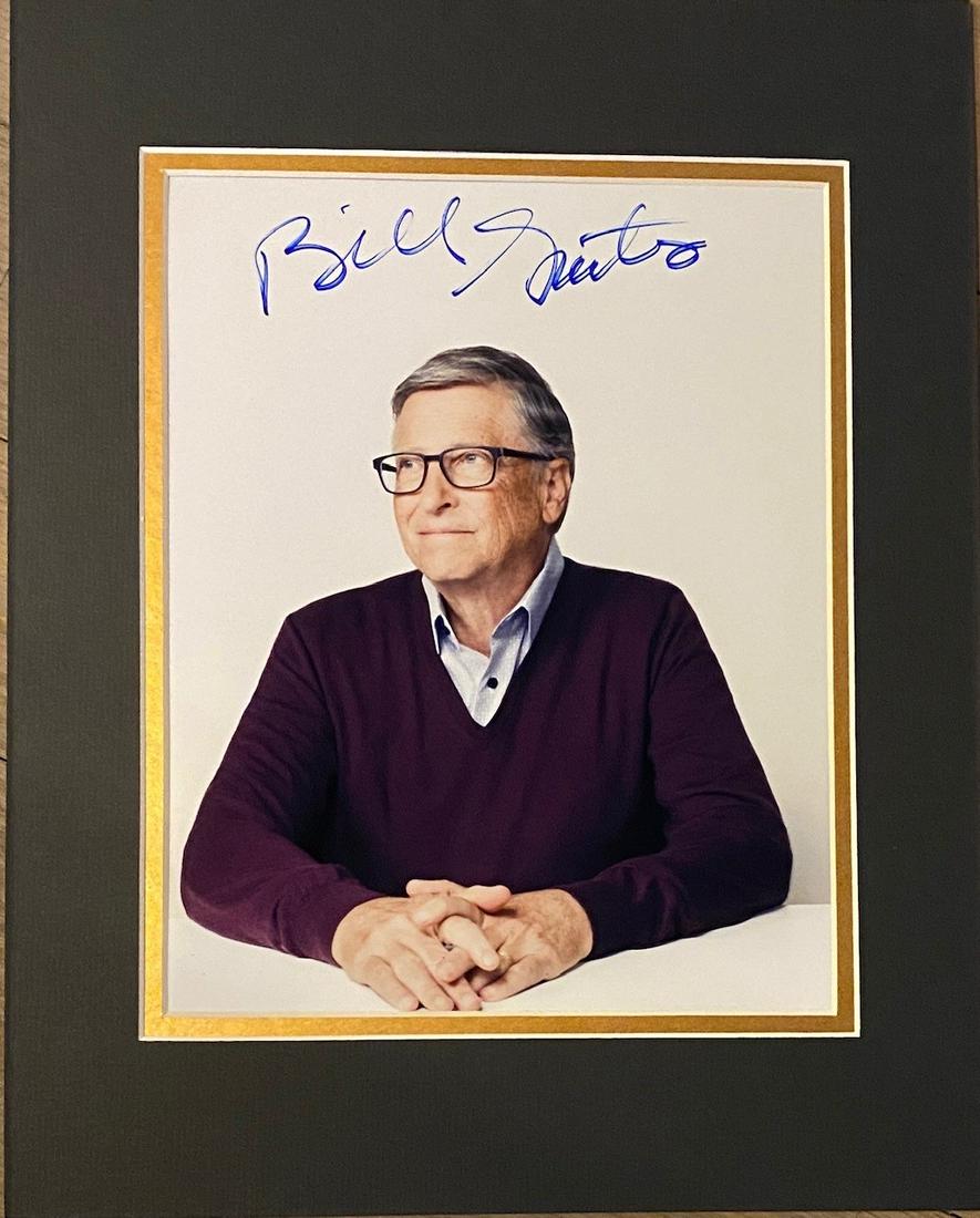 Bill Gates Autographed Display (1 of 1)