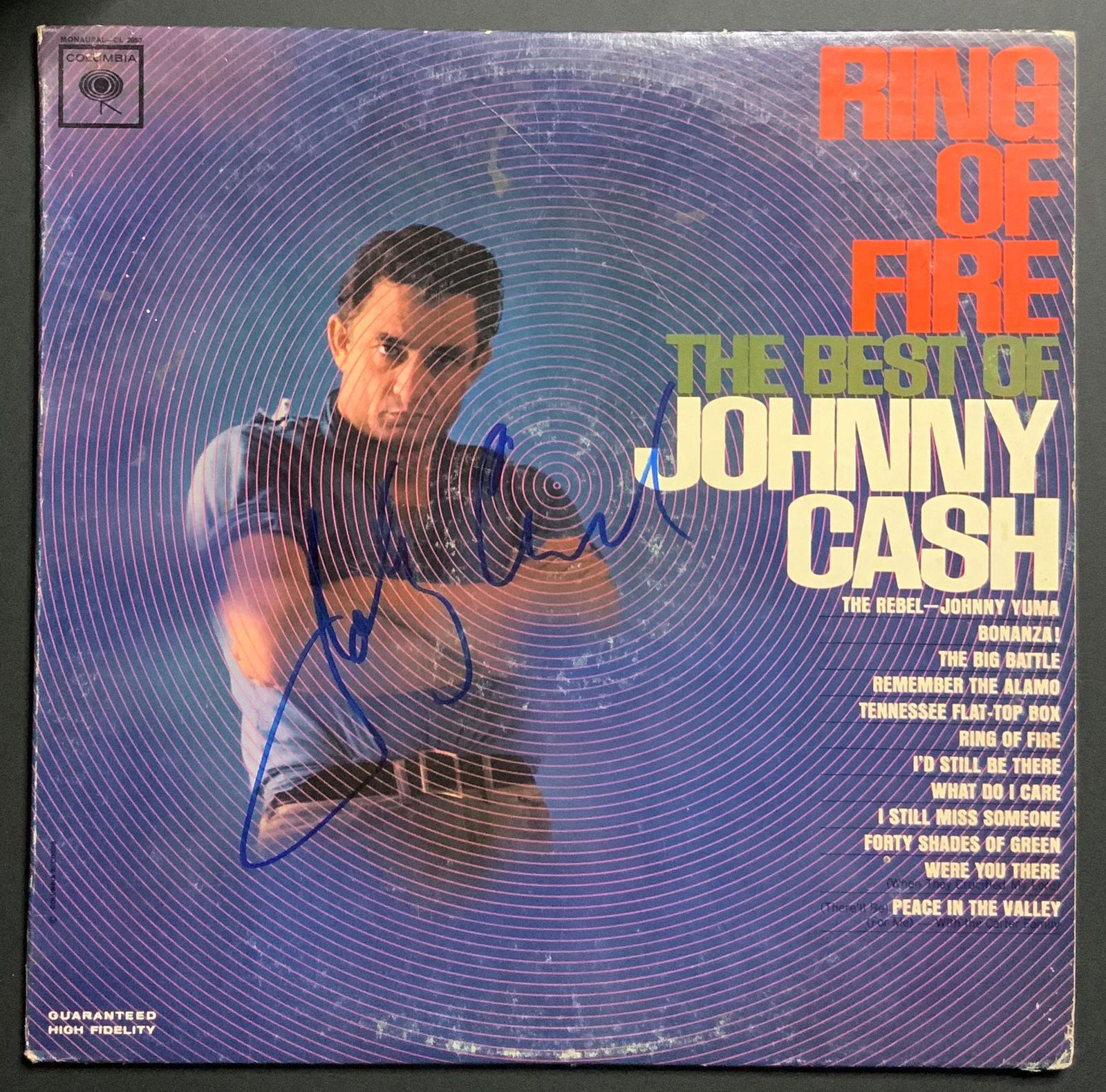 Johnny Cash Autographed Album Cover (1 of 1)