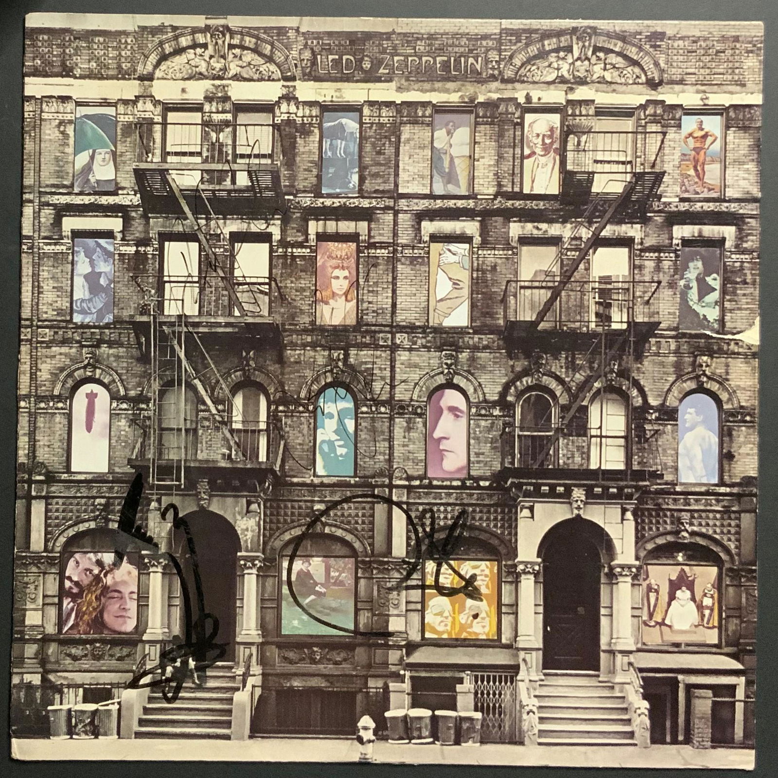 Led Zeppelin Autographed Album Slip, Signed by all (1 of 1)