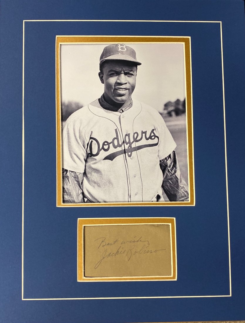 JACKIE ROBINSON AUTOGRAPHED DISPLAY (1 of 1)