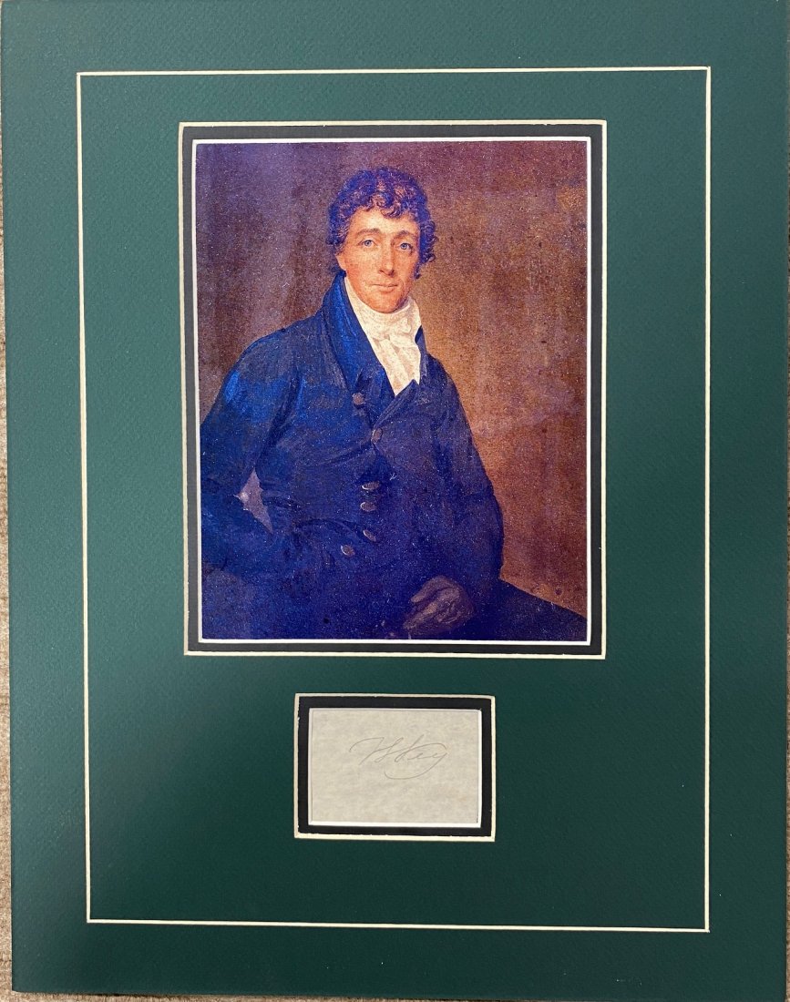 FRANCIS SCOTT KEY AUTOGRAPHED FRAMED DOCUMENT CLIPPING (1 of 1)