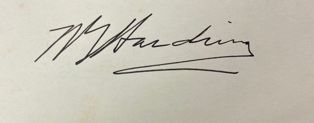 WARREN G HARDING AUTOGRAPHED CUT (1 of 1)