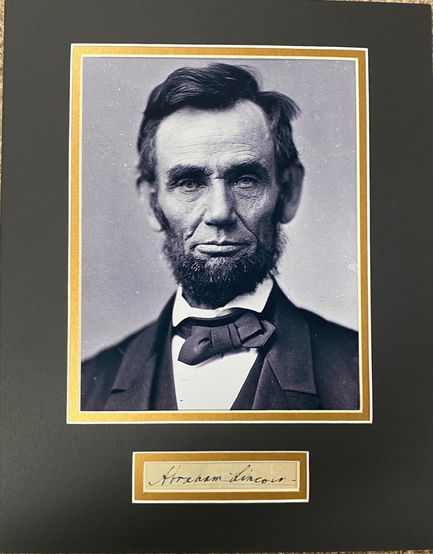 Abraham Lincoln Autographed Cut Display! (1 of 1)