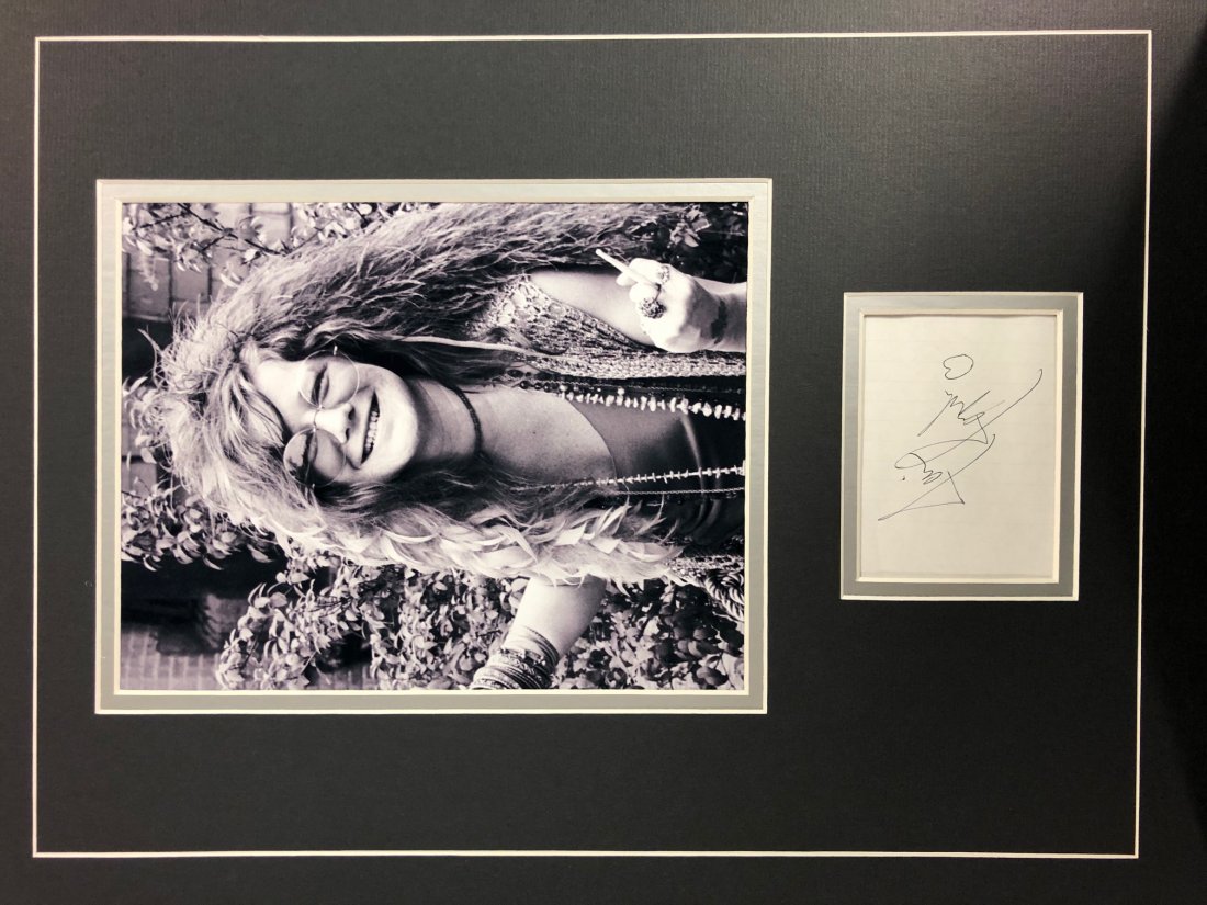 Janis Joplin Autographed Display (1 of 1)