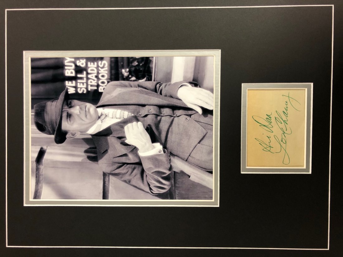 Lon Chaney Autographed Display: Ask any and all questions before bidding. Signed album covers are not guaranteed to have vinyl record included, if curious email support@iczauctions.com to inquire . All framed items take 2 weeks for