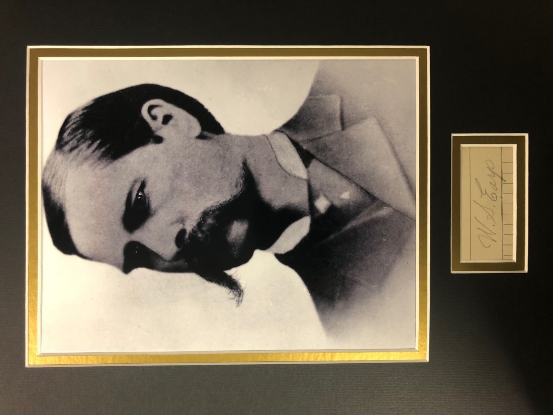 Wyatt Earp Autographed Cut Display (1 of 1)