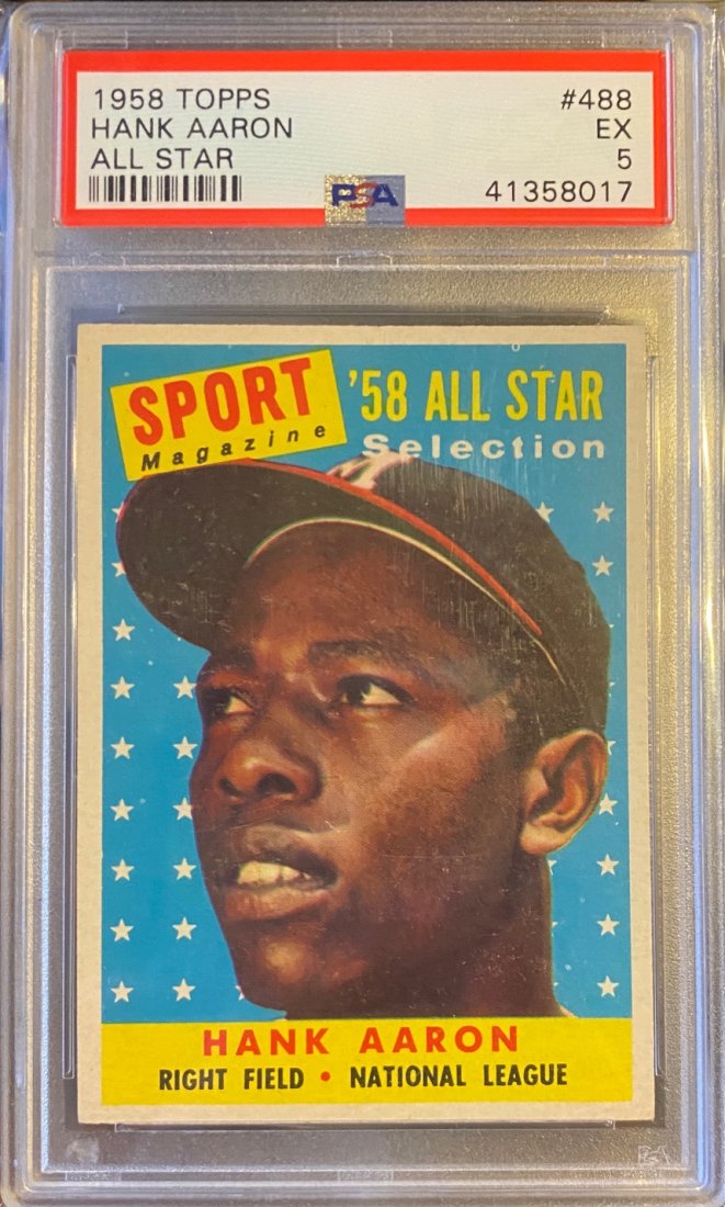 1958 TOPPS HANK AARON ALL STAR PSA 5 #488 (1 of 1)