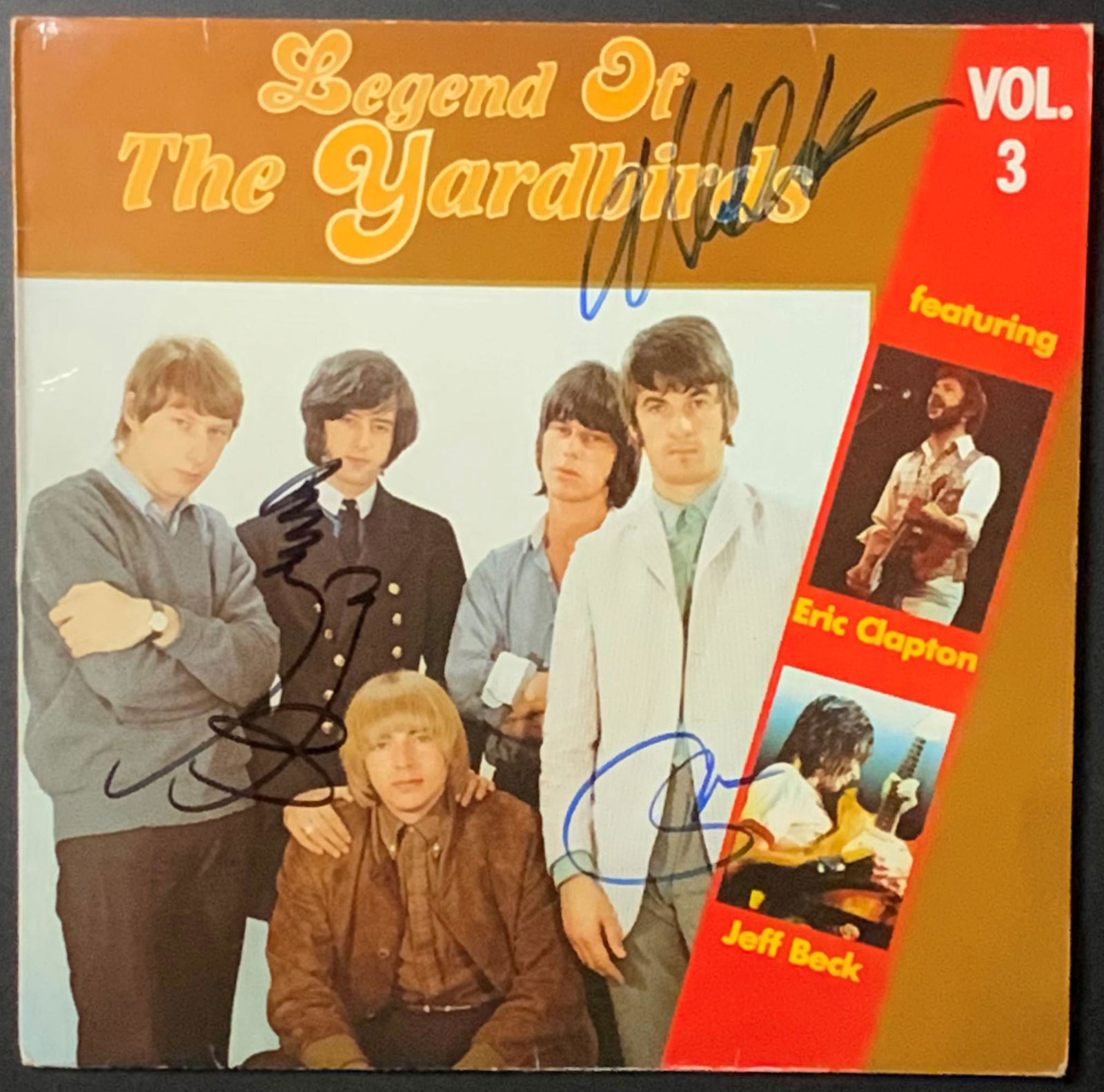 Yardbirds Autographed Album Cover, Clapton Beck and (1 of 1)