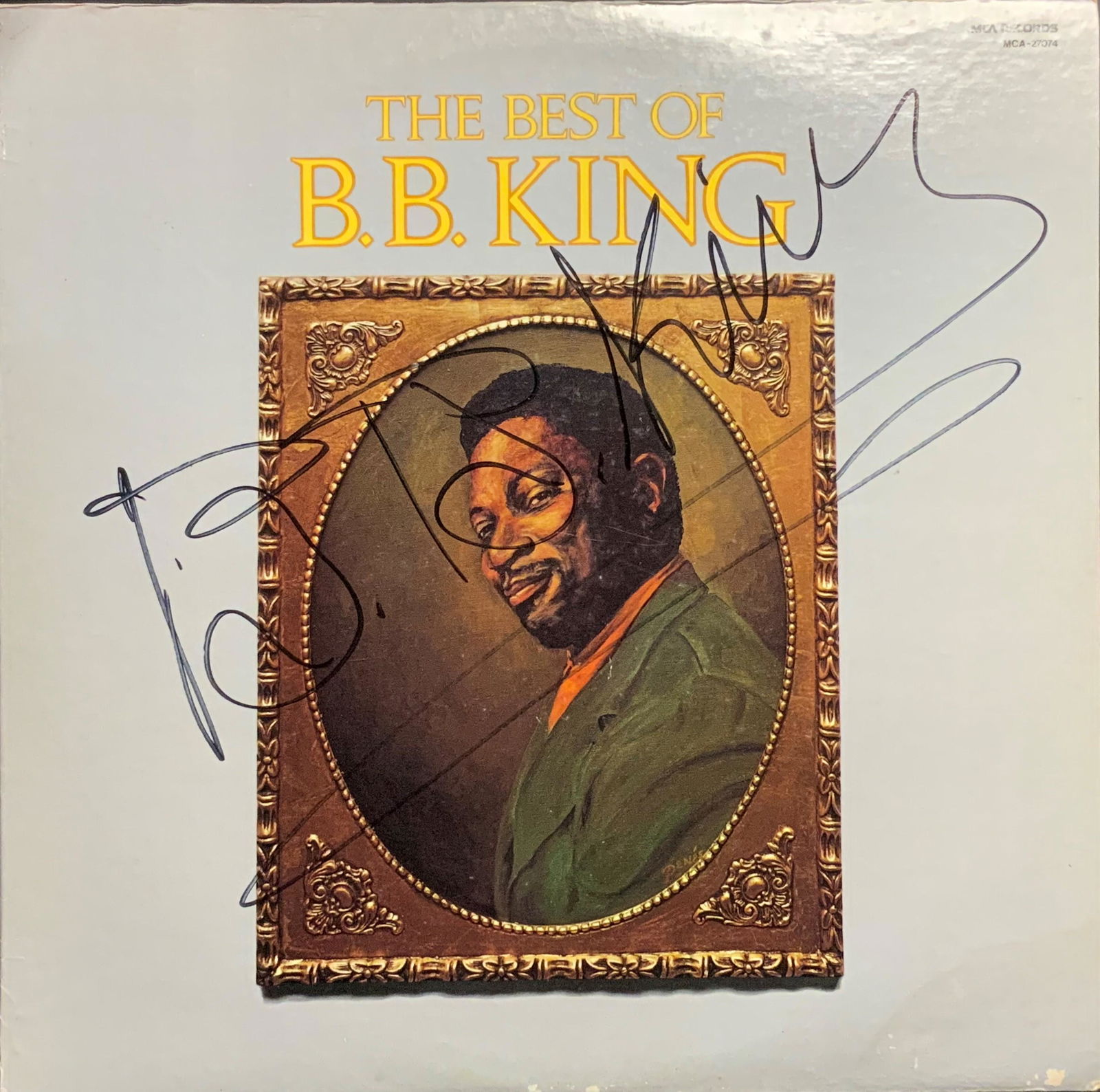 BB King Autographed Album Cover (1 of 1)