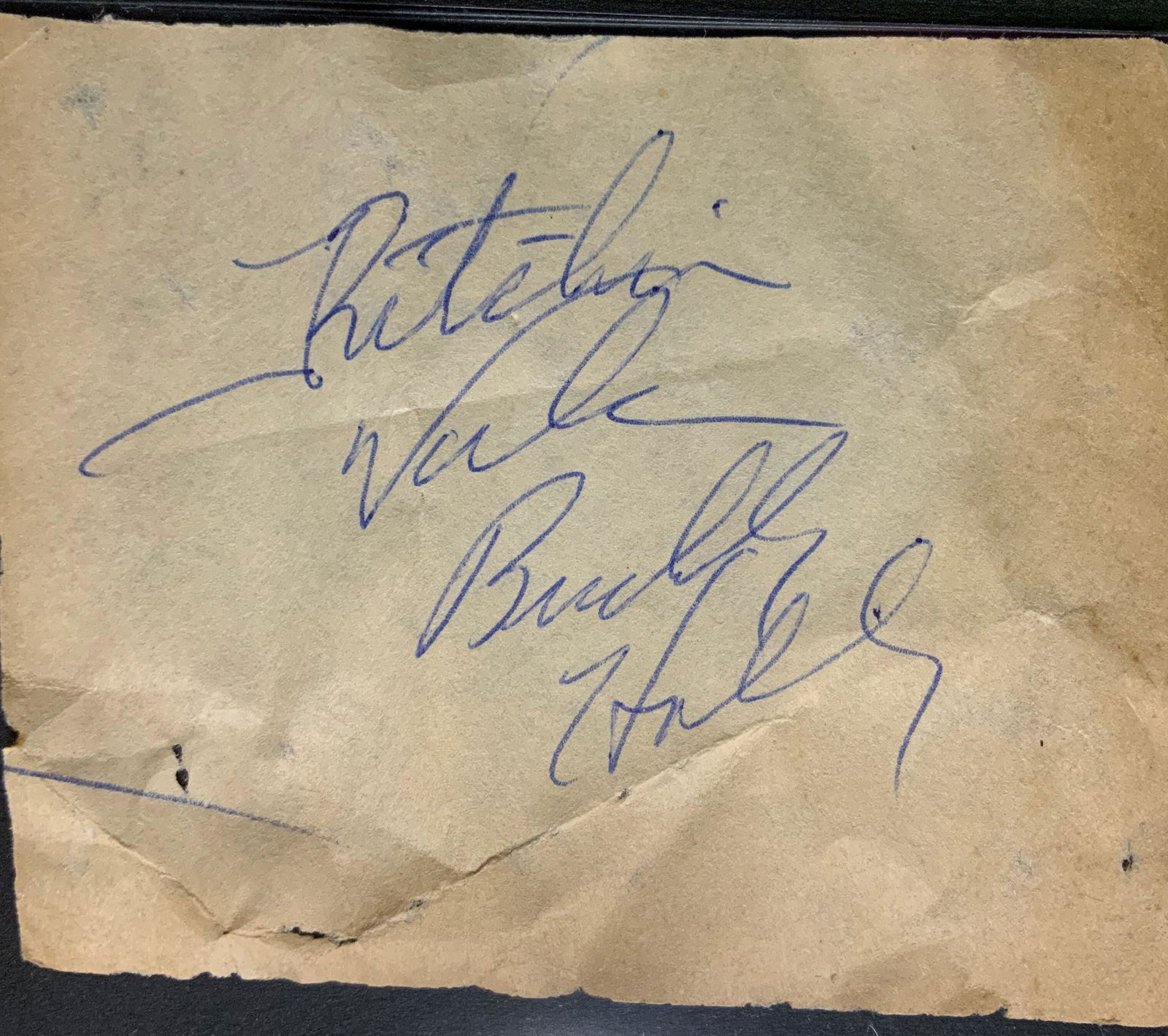Ritchie Valens and Buddy Holly Cut Autograph (1 of 1)