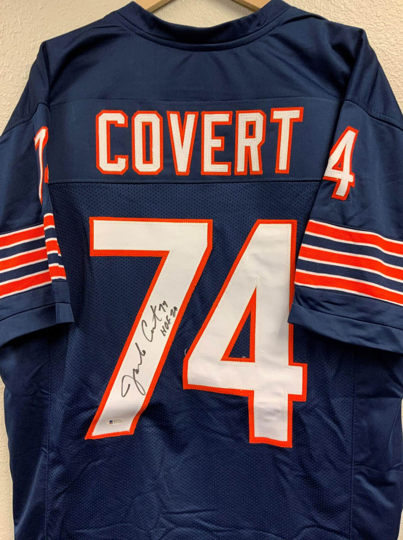 Jim Covert Autographed Beckett Authenticated Jersey (1 of 1)