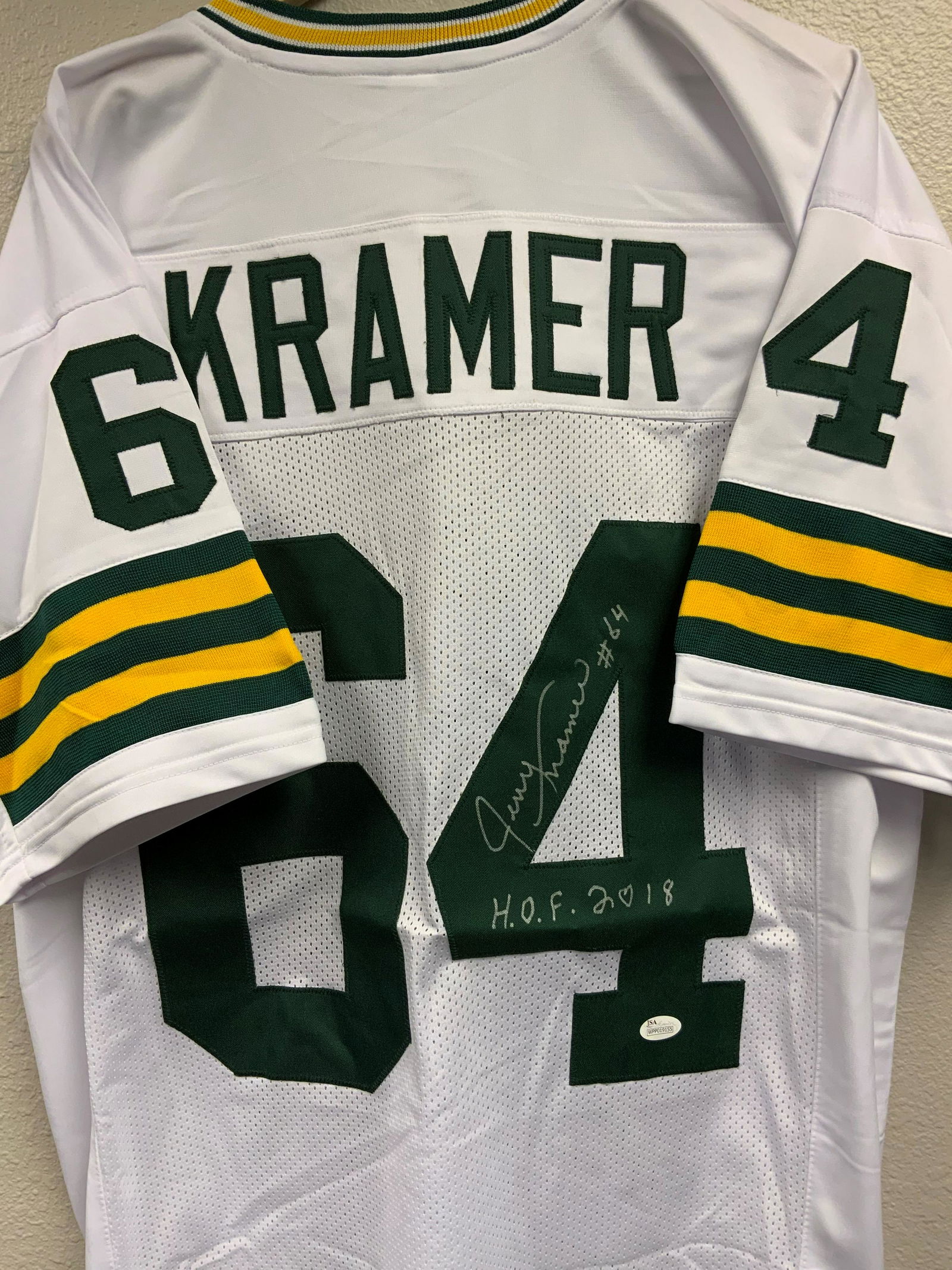 Jerry Kramer Autographed JSA Authenticated Jersey (1 of 1)