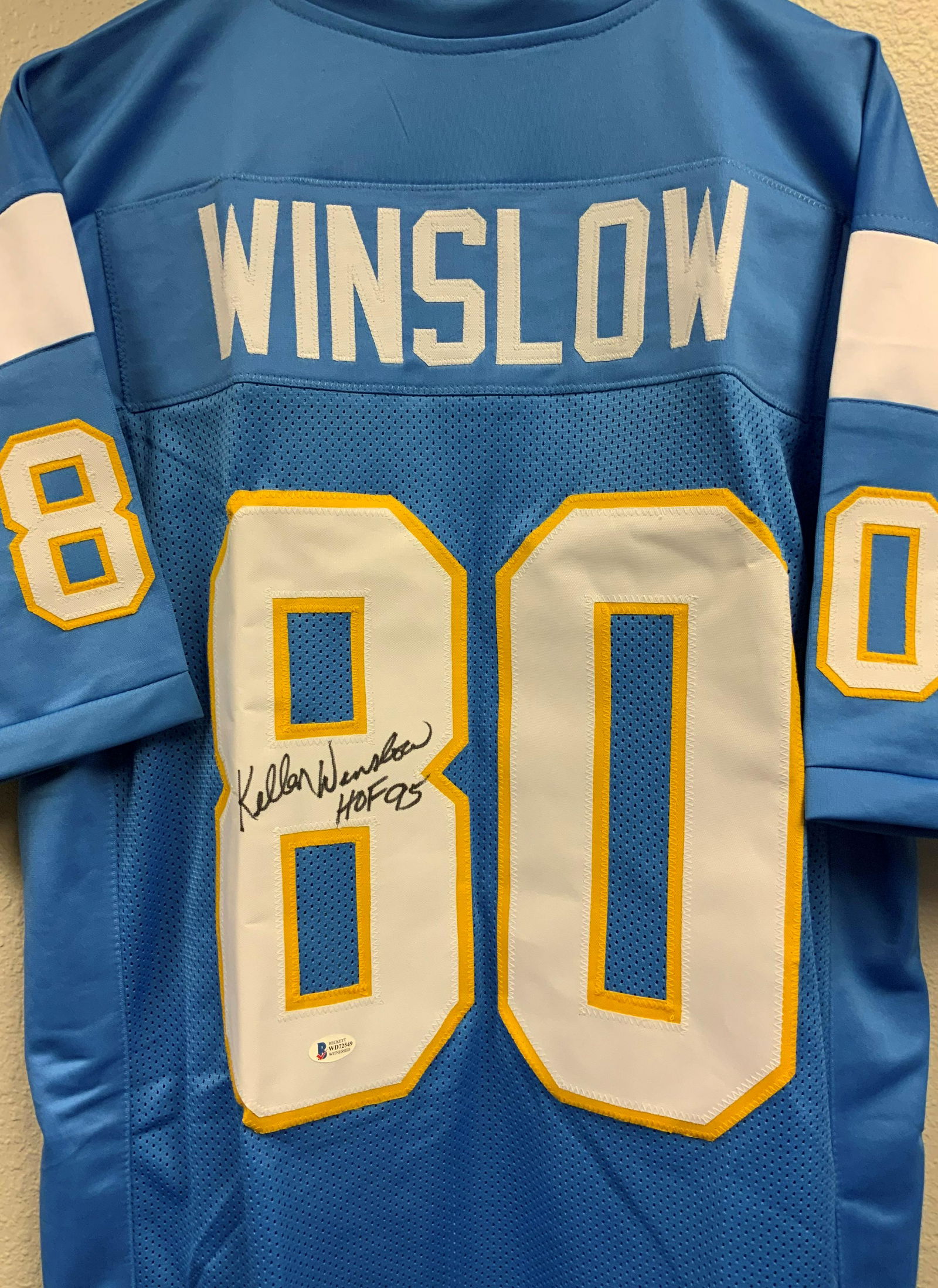 Kellen Winslow Autographed Beckett Authenticated Jersey (1 of 1)