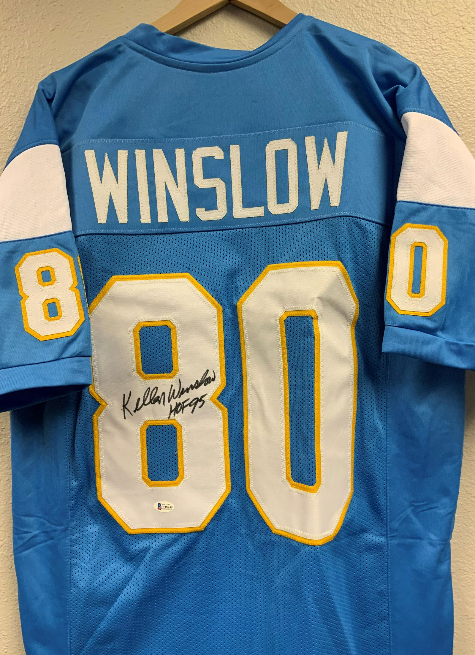 Kellen Winslow Autographed Beckett Authenticated Jersey (1 of 1)