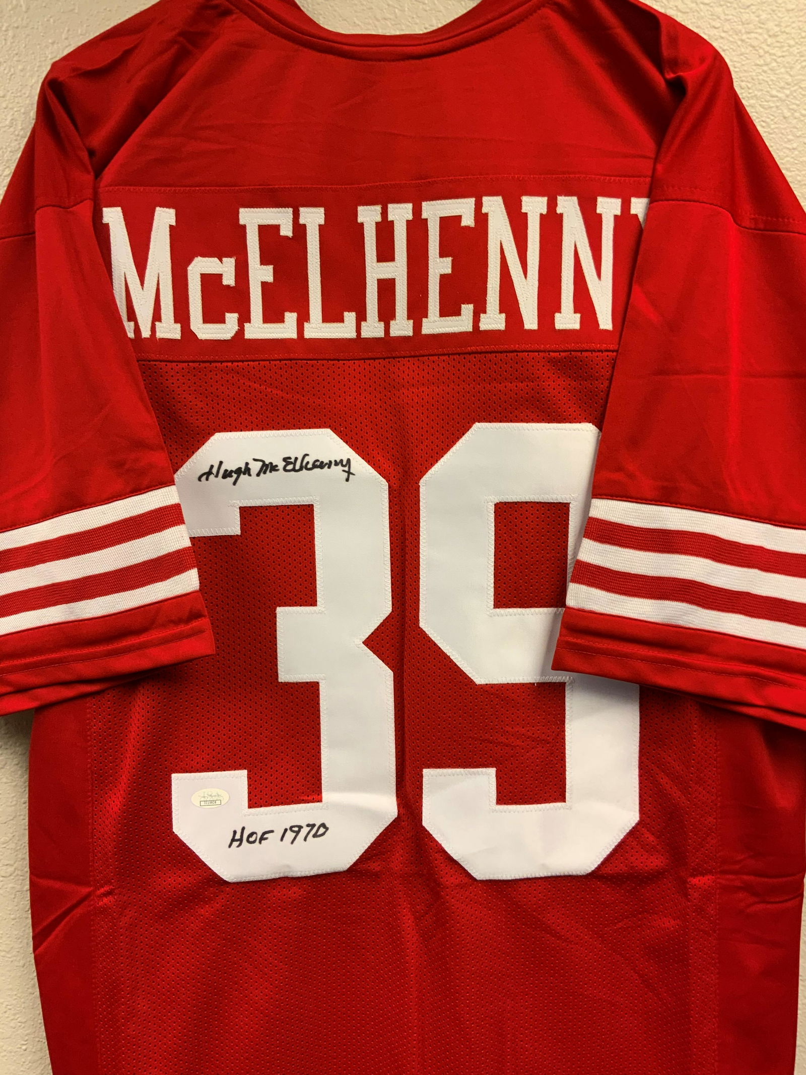 Hugh McElhenny Autographed JSA Authenticated Jersey (1 of 1)
