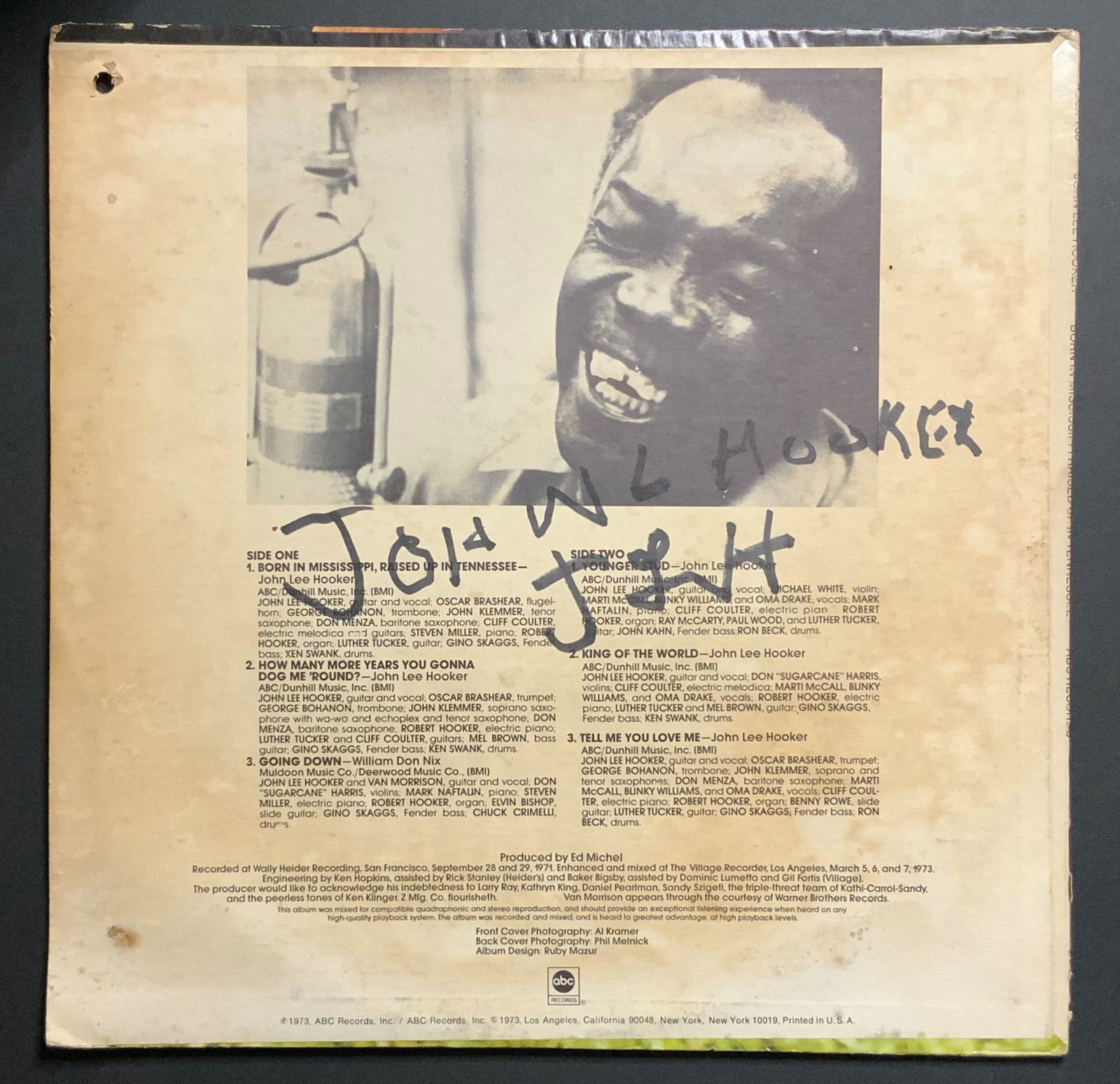 John Lee Hooker Autographed Album cover (1 of 1)