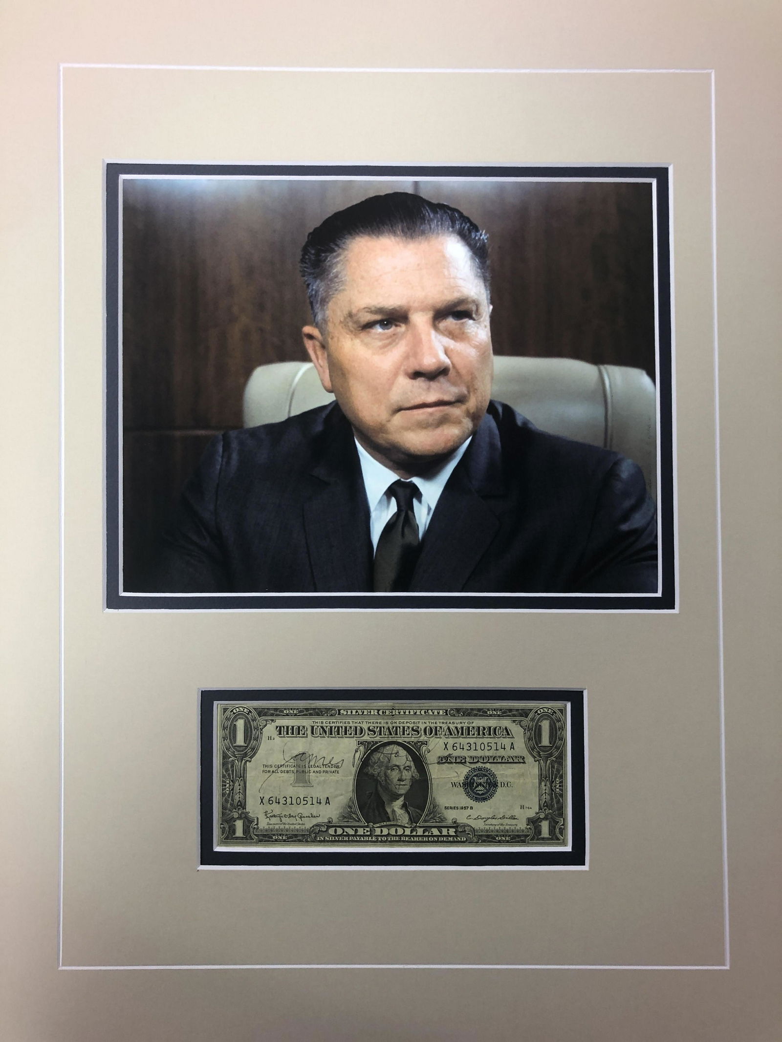 Jimmy Hoffa Autographed Dollar Silver Certificate (1 of 1)