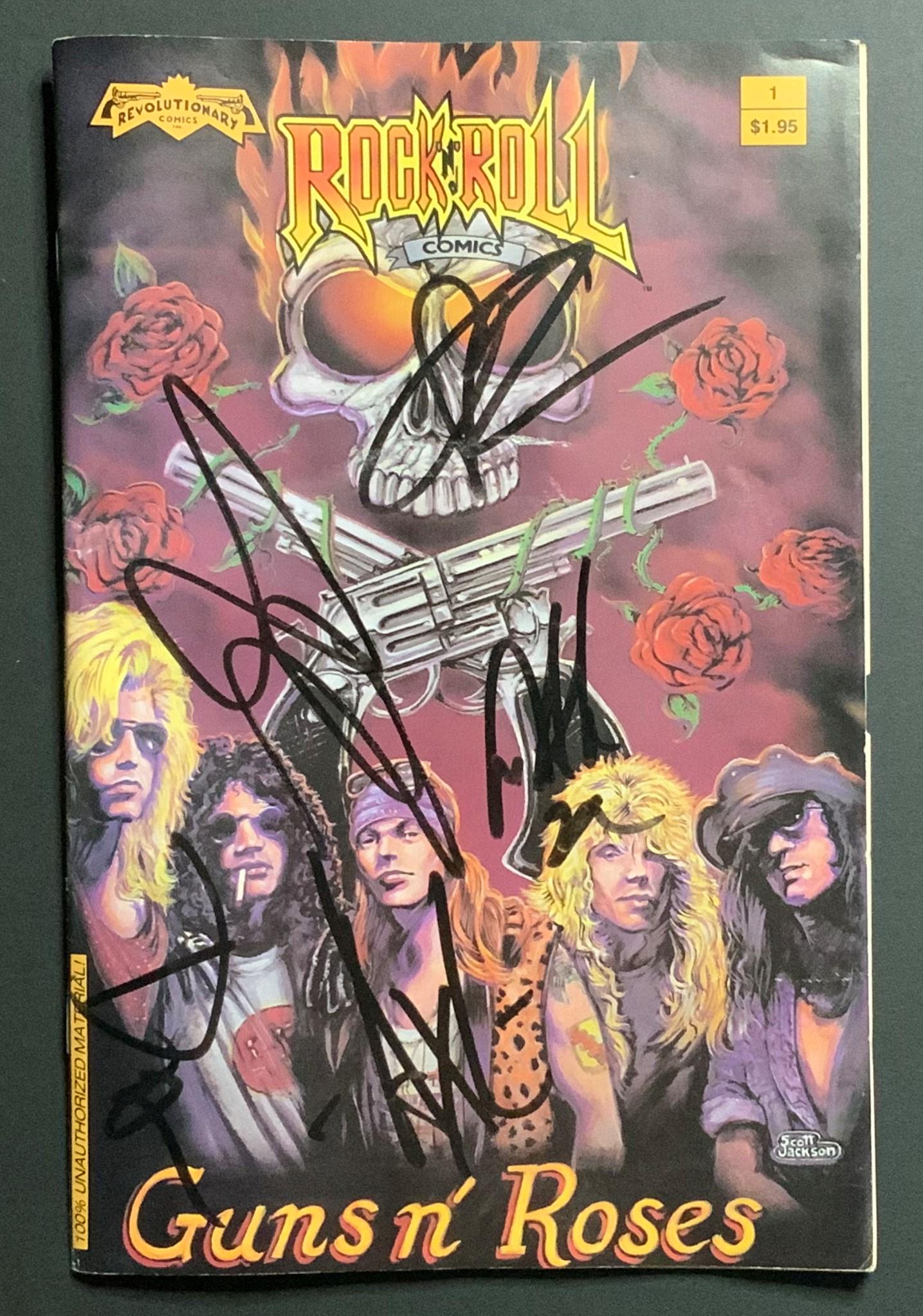 Guns N Roses Autographed Rock N Roll Comic, Signed by (1 of 1)