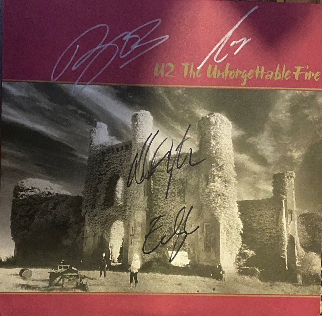 U2 Autographed Album BONO EDGE AND THE REST! (1 of 1)