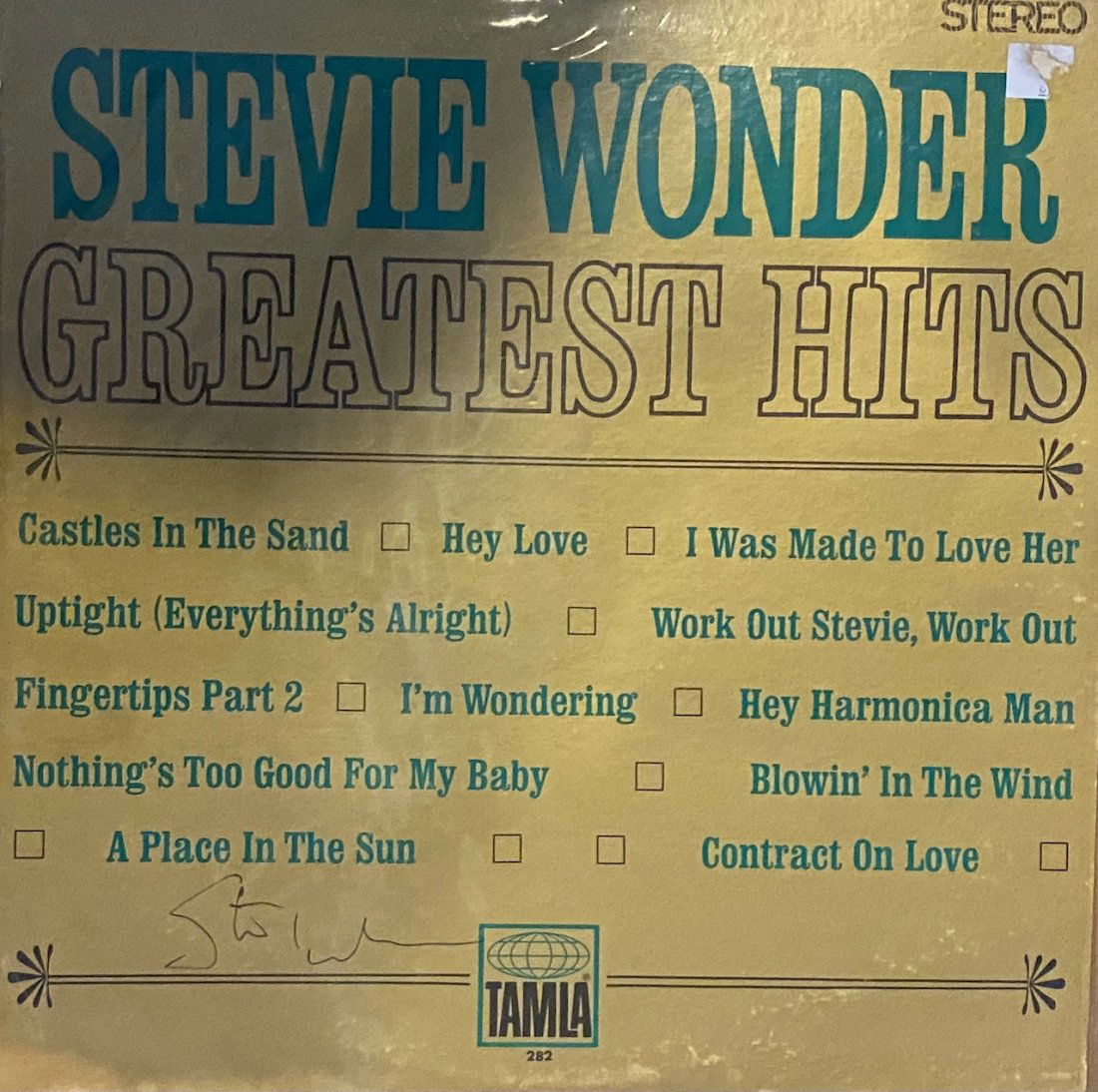 STEVIE WONDER AUTOGRAPHED ALBUM (1 of 1)