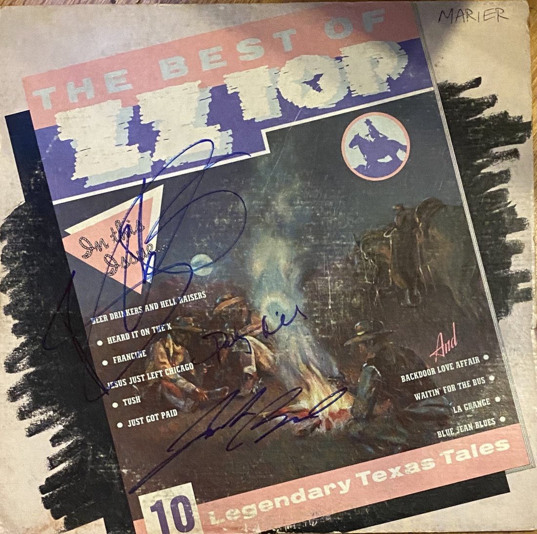 ZZ TOP AUTOGRAPHED ALBUM DUSTY FRANK BILLY! (1 of 1)