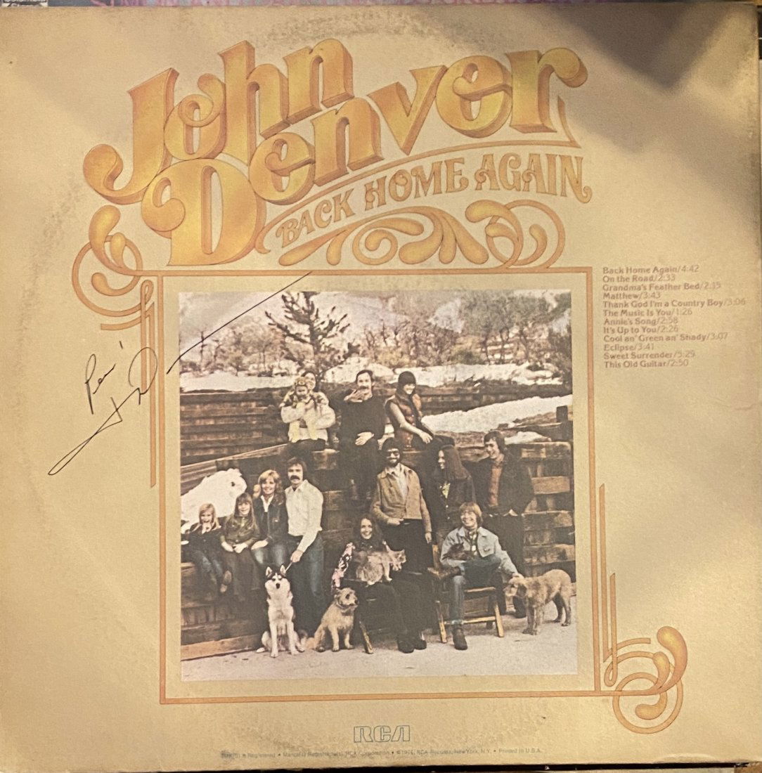 JOHN DENVER AUTOGRAPHED ALBUM (1 of 1)