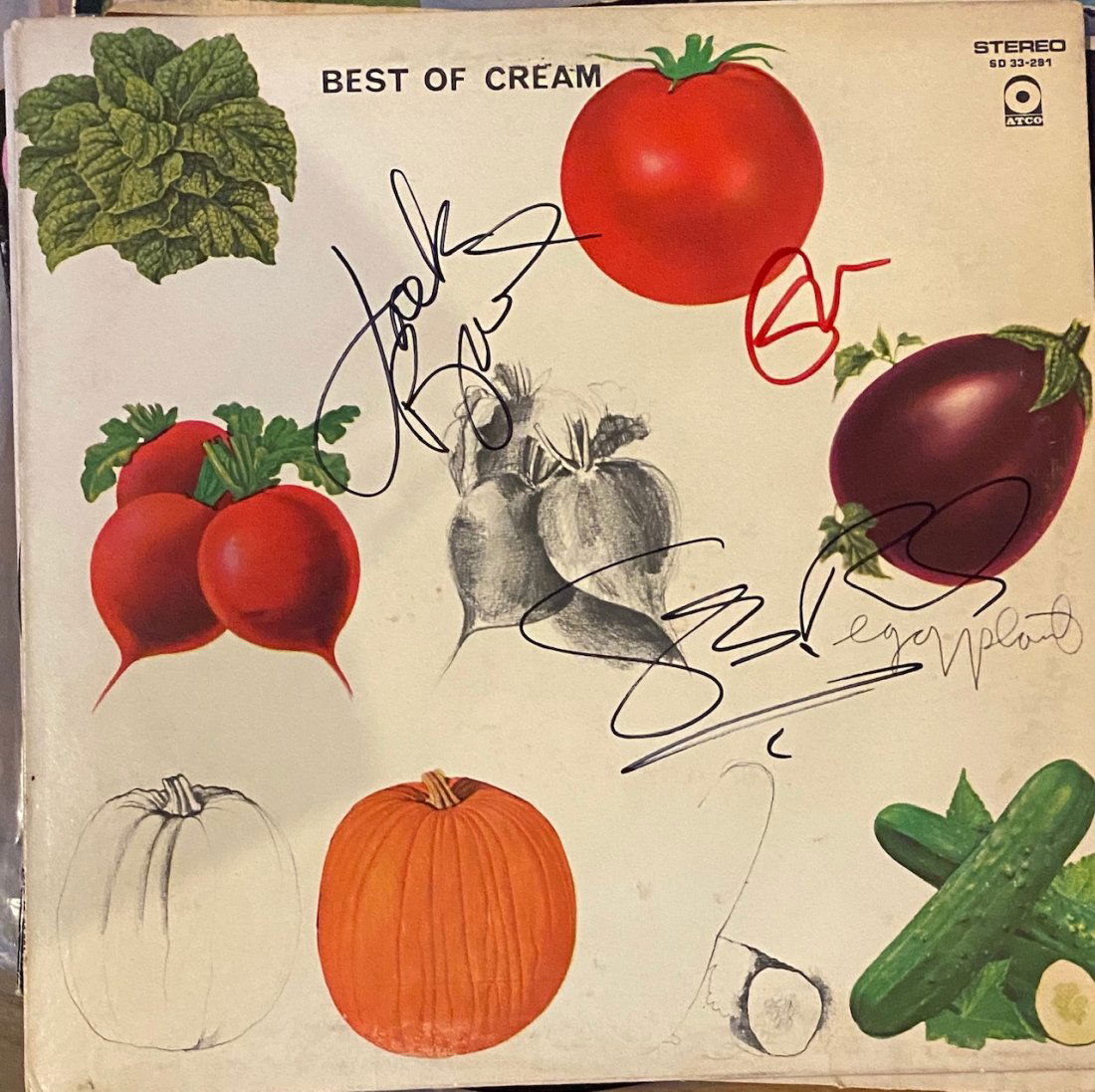 CREAM AUTOGRAPHED ALBUM BRUCE BAKER CLAPTON (1 of 1)