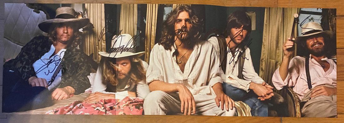 THE EAGLES AUTOGRAPHED POSTER ALL 5 MEMBERS (1 of 1)
