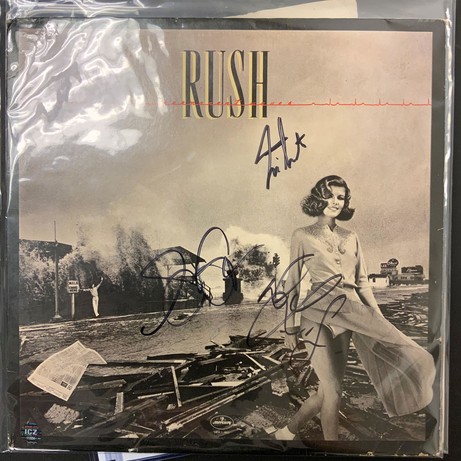 Rush Autographed Album Cover, signed by all (1 of 1)