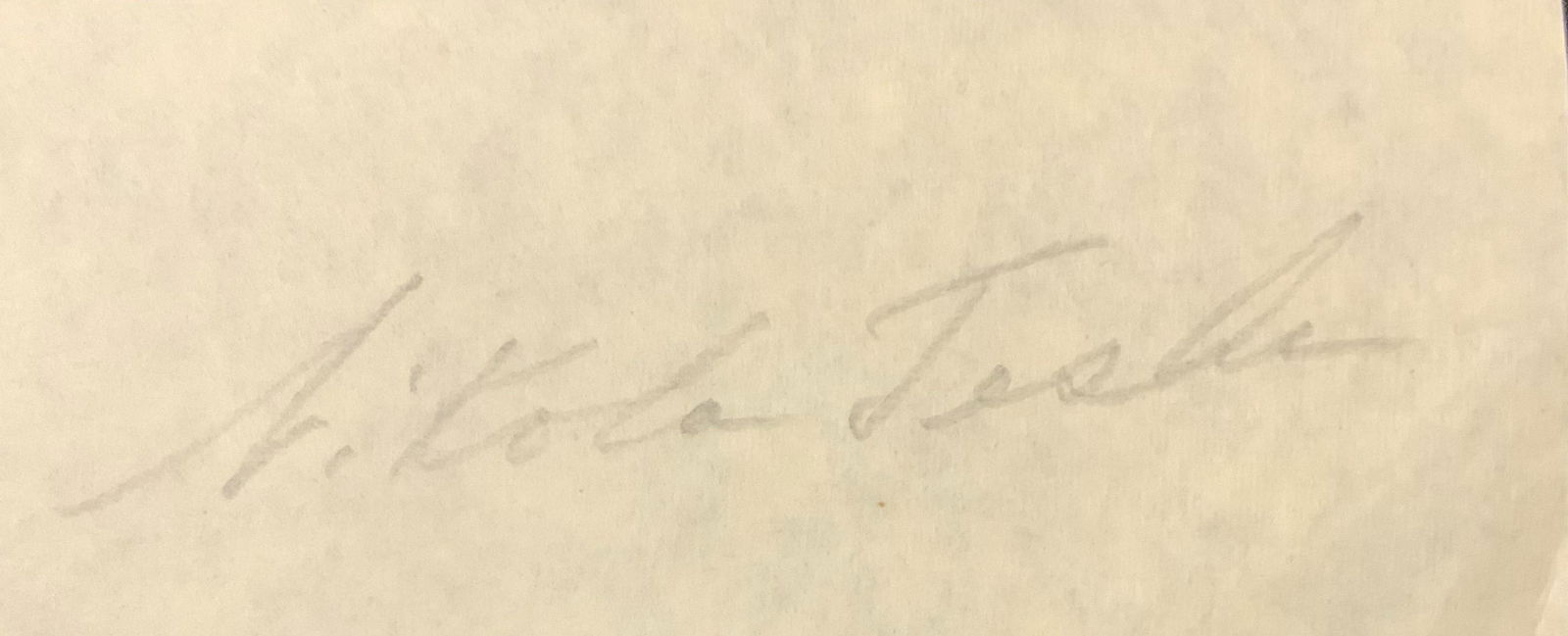 Nikola Tesla Cut Autograph (1 of 1)