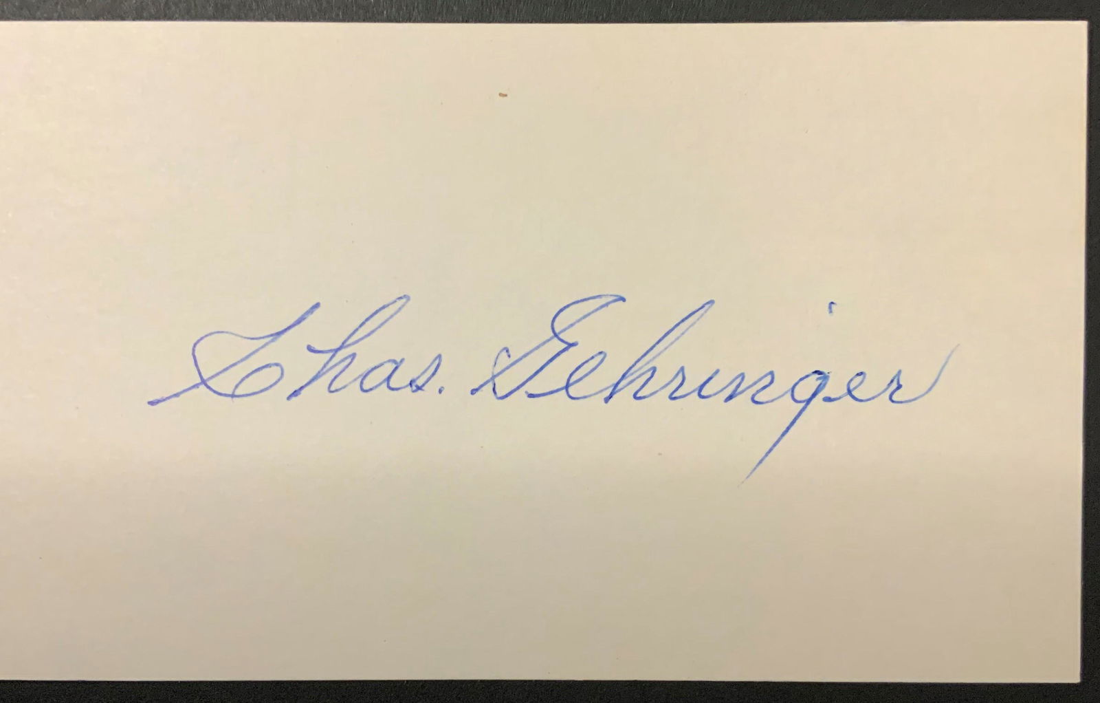 Charles Gehringer Autographed Card (1 of 1)